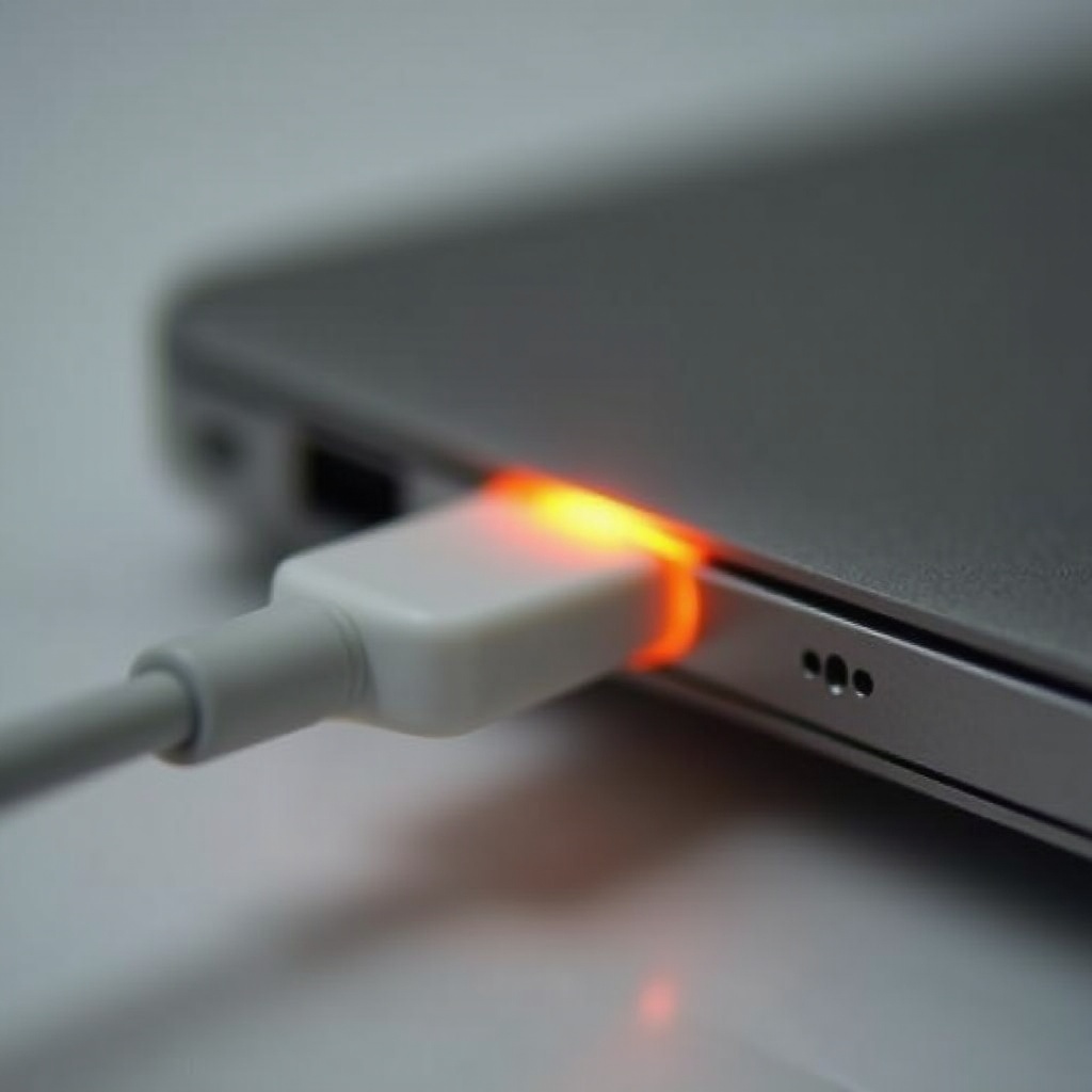 Bộ sạc MagSafe nhấp nháy màu cam