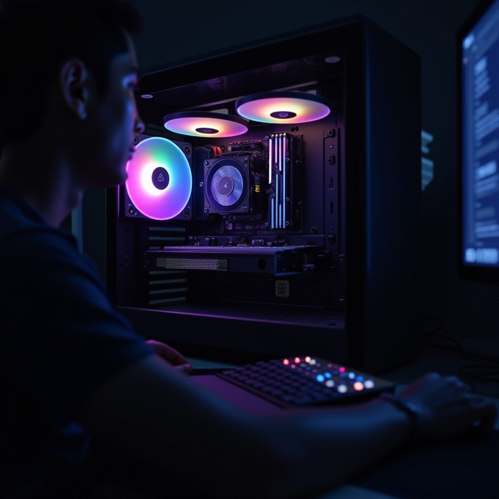 دليل استكشاف الأخطاء وإصلاحها: مراوح RGB تدور ولكن لا تضيء.